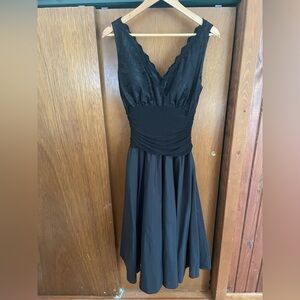 Black Lace Tea Dress